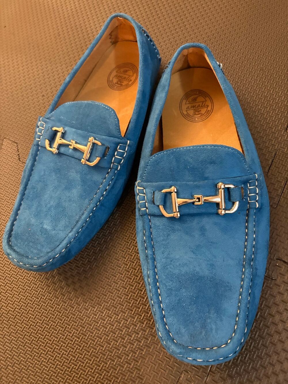 Amali Driving Mocassin Men Walken in Pool Blue 12